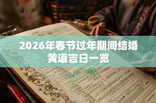 2026年春节过年期间结婚黄道吉日一览