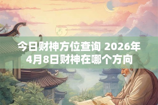 今日财神方位查询 2026年4月8日财神在哪个方向