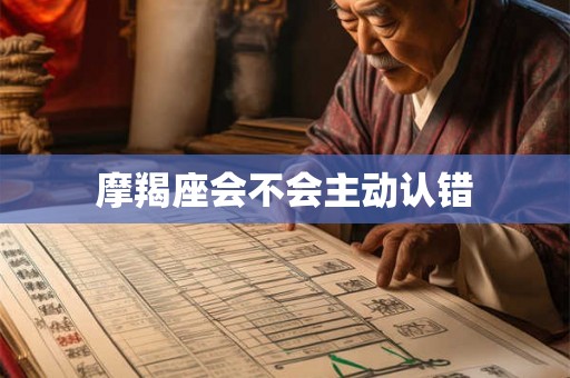 摩羯座会不会主动认错