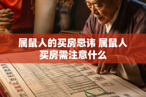 属鼠人的买房忌讳 属鼠人买房需注意什么 属鼠人的买房忌讳 属鼠人买房需注意什么
