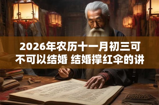 2026年农历十一月初三可不可以结婚 结婚撑红伞的讲究