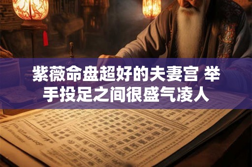 紫薇命盘超好的夫妻宫 举手投足之间很盛气凌人