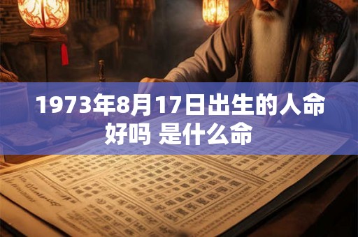 1973年8月17日出生的人命好吗 是什么命 1973年8月17日出生的人命好吗 是什么命