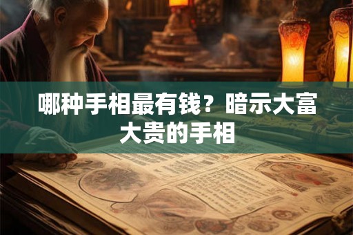 哪种手相最有钱？暗示大富大贵的手相