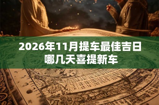 2026年11月提车最佳吉日 哪几天喜提新车
