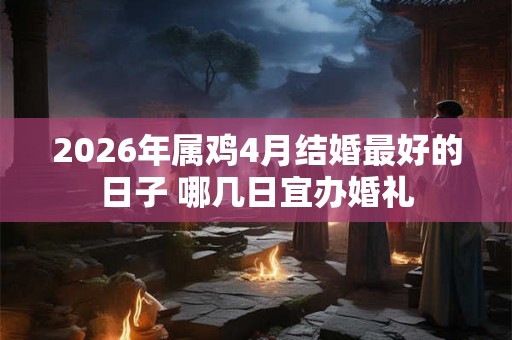 2026年属鸡4月结婚最好的日子 哪几日宜办婚礼
