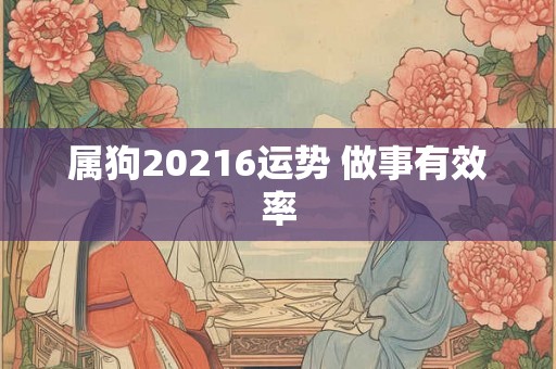 属狗20216运势 做事有效率