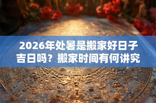 2026年处暑是搬家好日子吉日吗？搬家时间有何讲究？