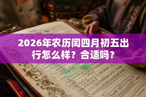 2026年农历闰四月初五出行怎么样？合适吗？