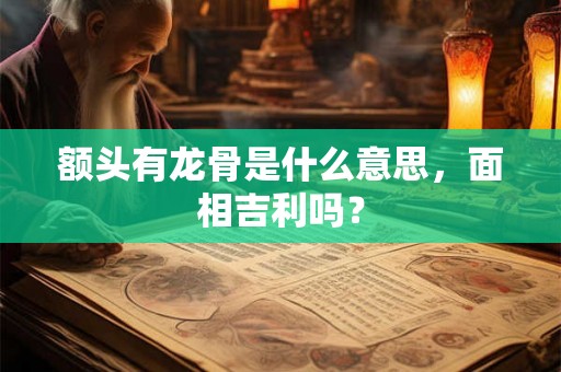 额头有龙骨是什么意思，面相吉利吗？