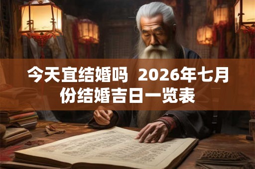 今天宜结婚吗  2026年七月份结婚吉日一览表