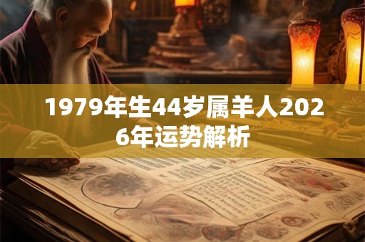 1979年生44岁属羊人2026年运势解析 1979年生44岁属羊人2026年运势解析