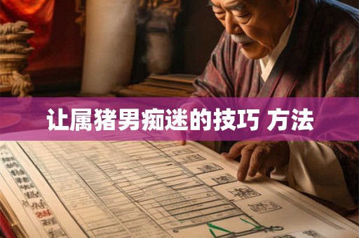 让属猪男痴迷的技巧 方法