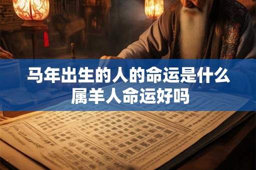 马年出生的人的命运是什么 属羊人命运好吗