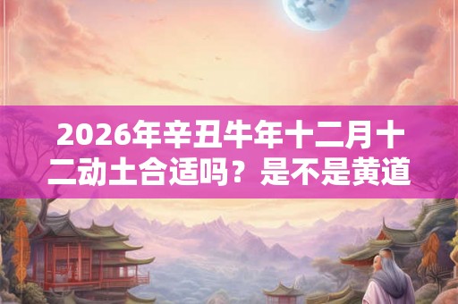 2026年辛丑牛年十二月十二动土合适吗？是不是黄道吉日？