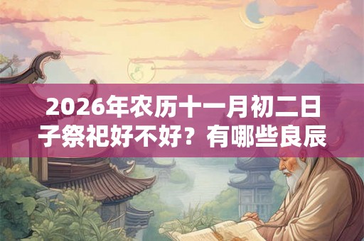 2026年农历十一月初二日子祭祀好不好？有哪些良辰吉时？