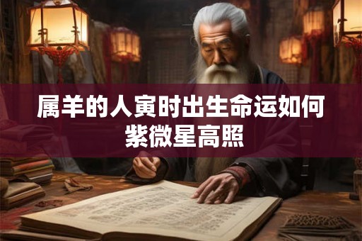 属羊的人寅时出生命运如何 紫微星高照