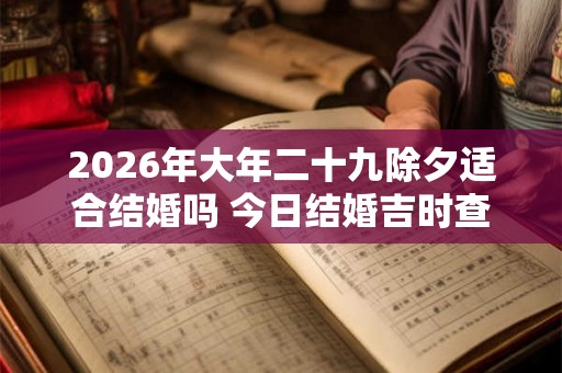 2026年大年二十九除夕适合结婚吗 今日结婚吉时查询