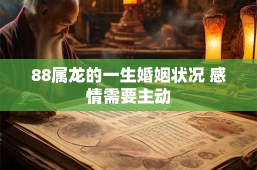 88属龙的一生婚姻状况 感情需要主动