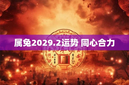 属兔2029.2运势 同心合力