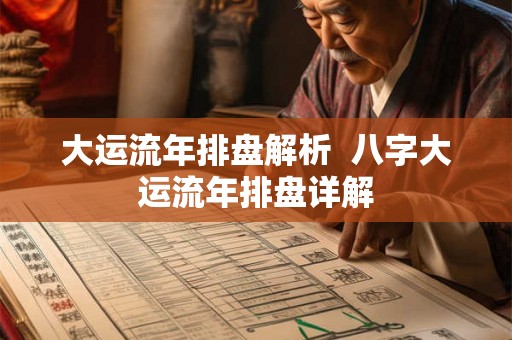 大运流年排盘解析  八字大运流年排盘详解