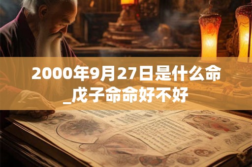 2000年9月27日是什么命_戊子命命好不好