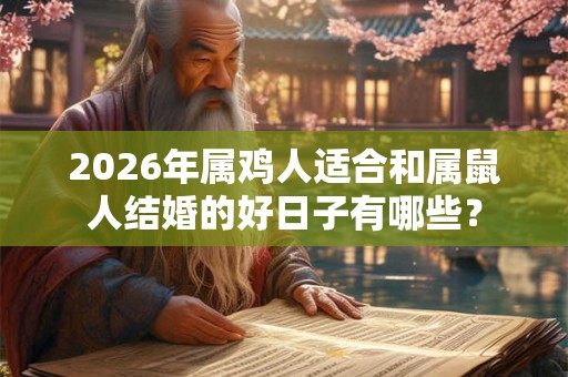 2026年属鸡人适合和属鼠人结婚的好日子有哪些？