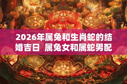 2026年属兔和生肖蛇的结婚吉日  属兔女和属蛇男配不