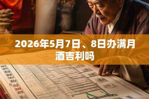 2026年5月7日、8日办满月酒吉利吗