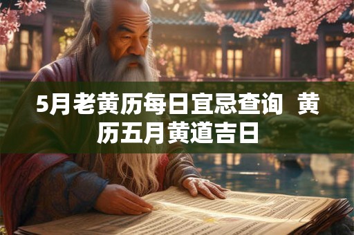 5月老黄历每日宜忌查询  黄历五月黄道吉日