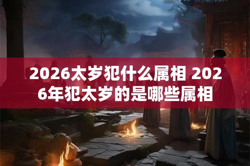 2026太岁犯什么属相 2026年犯太岁的是哪些属相