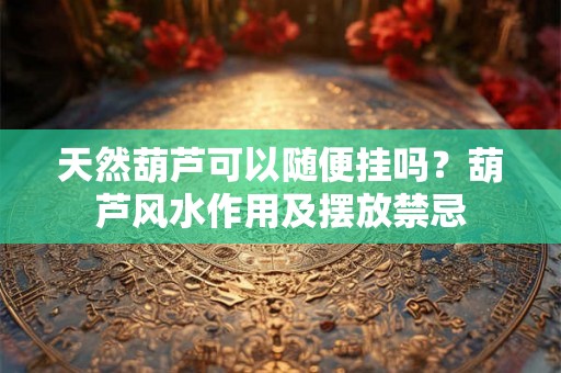 天然葫芦可以随便挂吗？葫芦风水作用及摆放禁忌