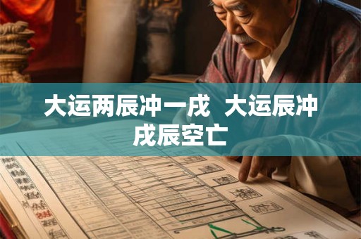 大运两辰冲一戌  大运辰冲戌辰空亡
