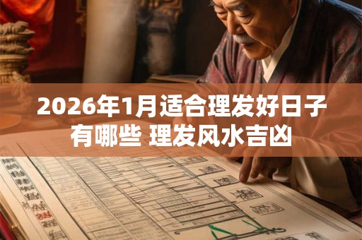 2026年1月适合理发好日子有哪些 理发风水吉凶