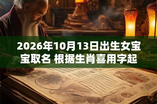 2026年10月13日出生女宝宝取名 根据生肖喜用字起名