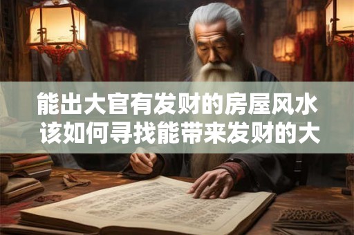 能出大官有发财的房屋风水 该如何寻找能带来发财的大官房屋风水