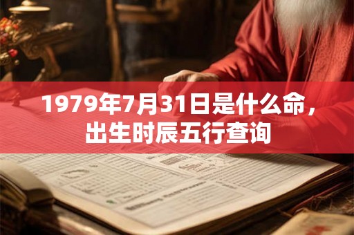 1979年7月31日是什么命，出生时辰五行查询