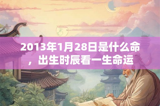 2013年1月28日是什么命，出生时辰看一生命运