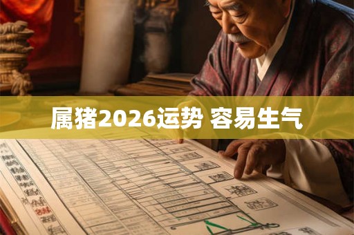 属猪2026运势 容易生气
