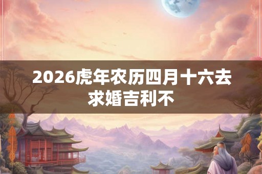 2026虎年农历四月十六去求婚吉利不