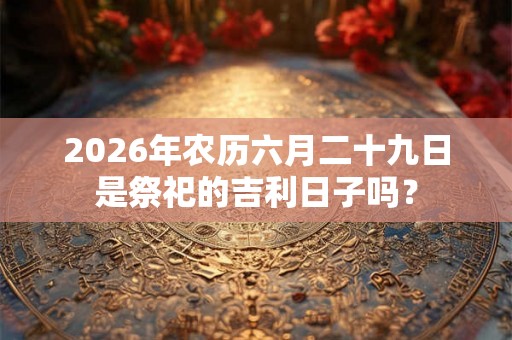 2026年农历六月二十九日是祭祀的吉利日子吗? 2026年农历六月二十九日是祭祀的吉利日子吗?
