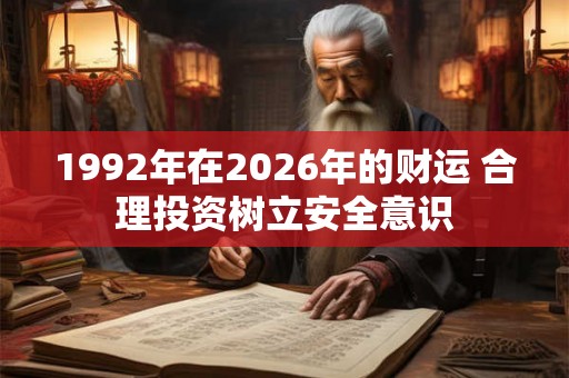 1992年在2026年的财运 合理投资树立安全意识