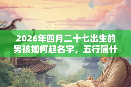 2026年四月二十七出生的男孩如何起名字，五行属什么