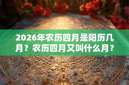 2026年农历四月是阳历几月？农历四月又叫什么月？