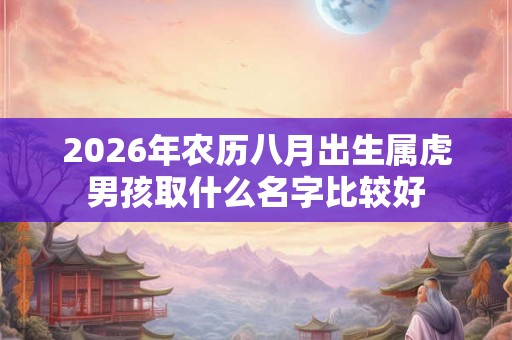 2026年农历八月出生属虎男孩取什么名字比较好