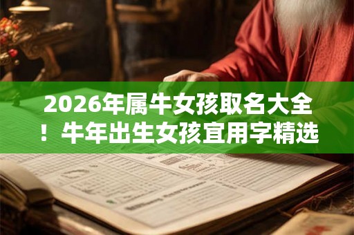 2026年属牛女孩取名大全!牛年出生女孩宜用字精选! 2026年属牛女孩取名大全!牛年出生女孩宜用字精选!
