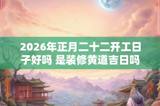 2026年正月二十二开工日子好吗 是装修黄道吉日吗 2026年正月二十二开工日子好吗 是装修黄道吉日吗
