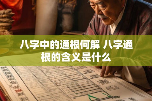 八字中的通根何解 八字通根的含义是什么