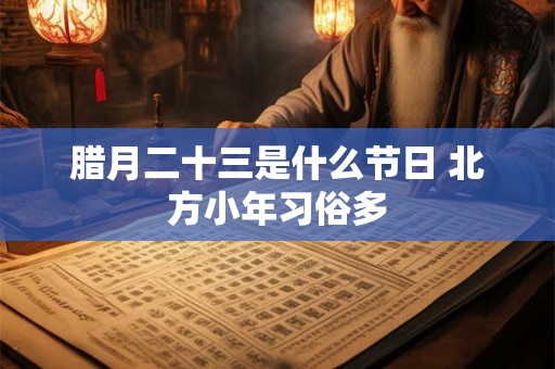 腊月二十三是什么节日 北方小年习俗多