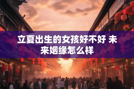 立夏出生的女孩好不好 未来姻缘怎么样